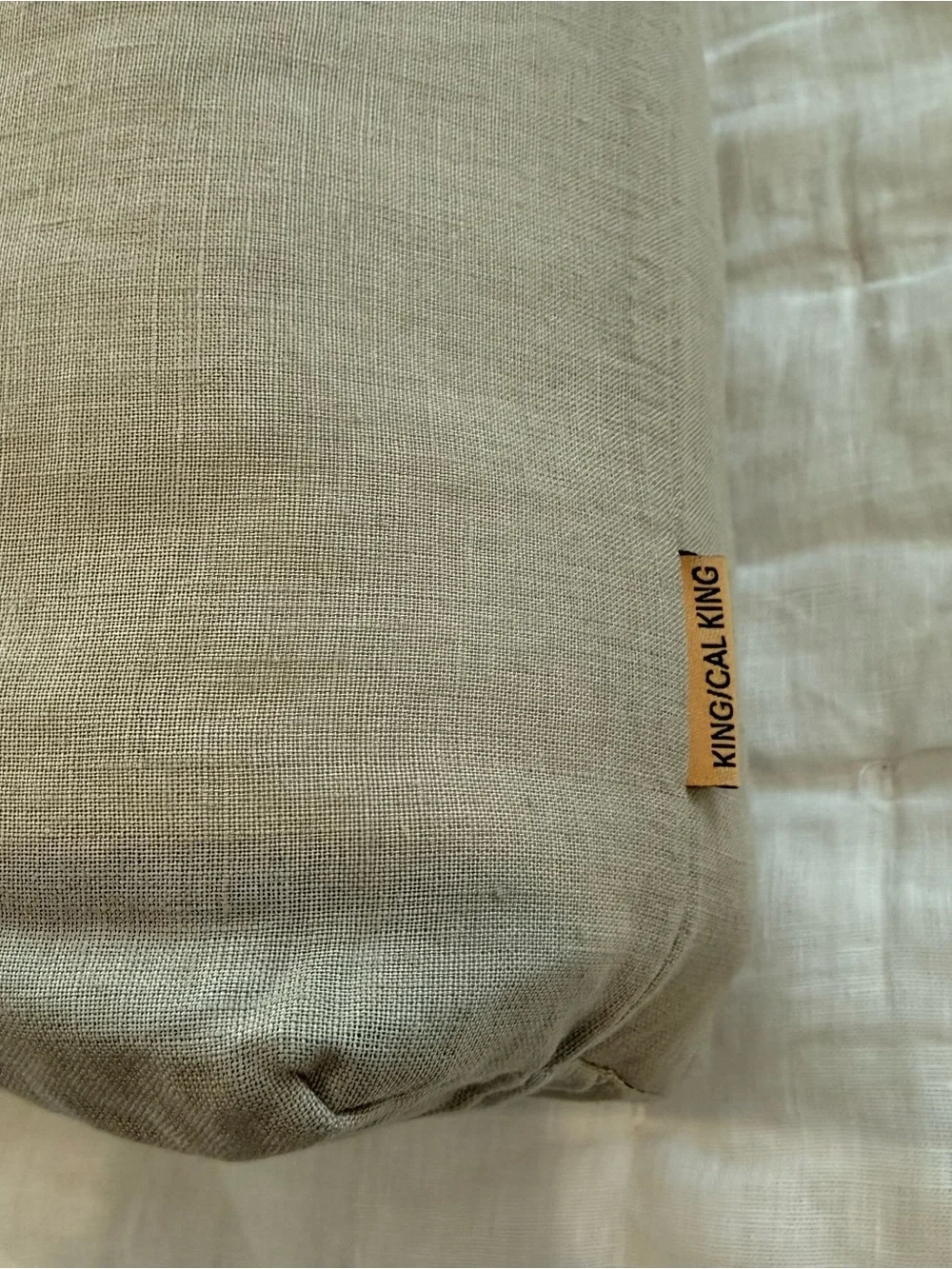 New Quince European Linen Duvet Cover Set King/CalKing MSRP 214 Toffee
